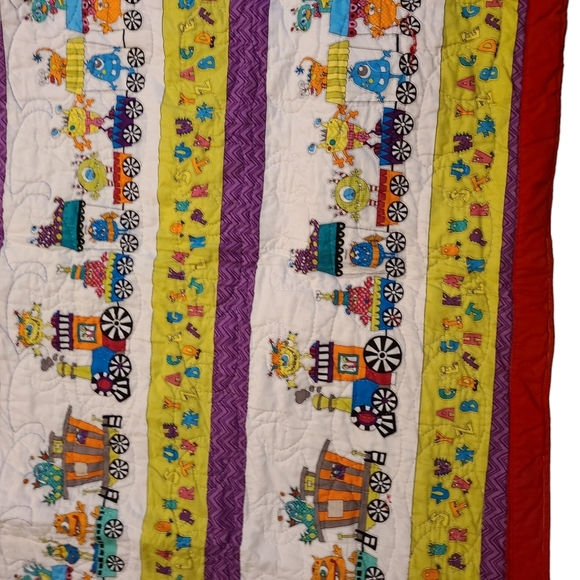 Thomas and Friends and Monsters Handmade Blanket 40"x22" - Picture 4 of 8